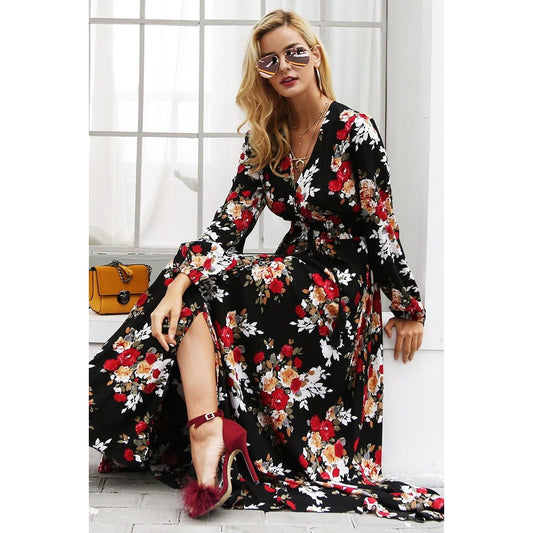 Susan Floral Print Maxi Dress