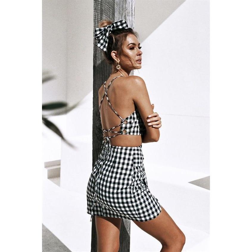 Kira Plaid Two Piece Set