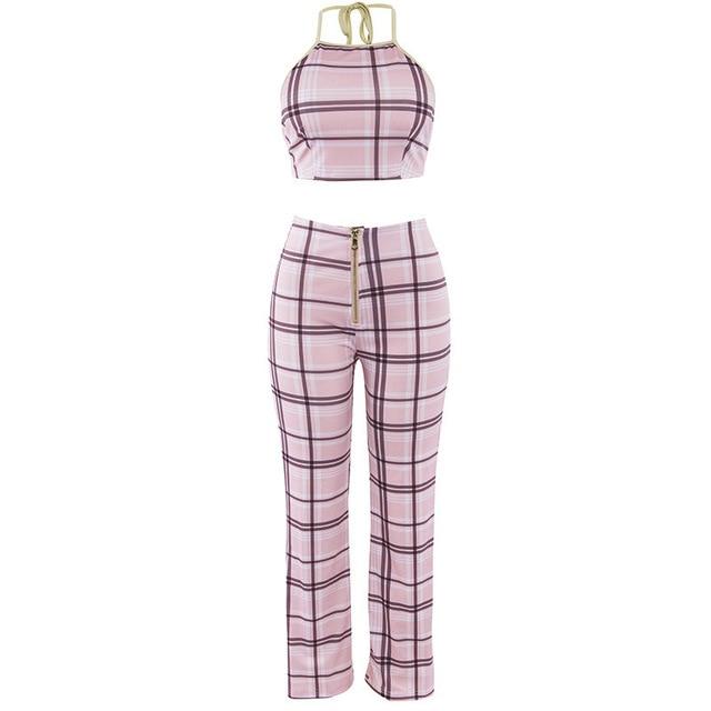 Evy Plaid Two Piece Set