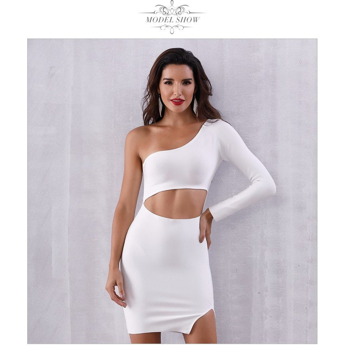 Beba Cut Out One Shoulder Mini Dress