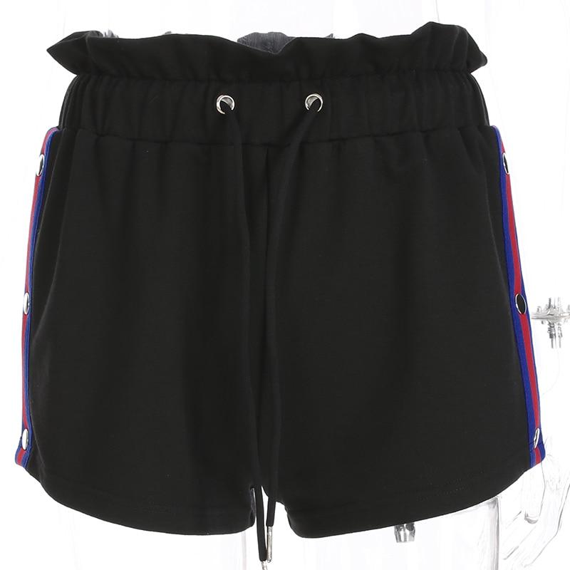 Auria High Waist Side Button Shorts