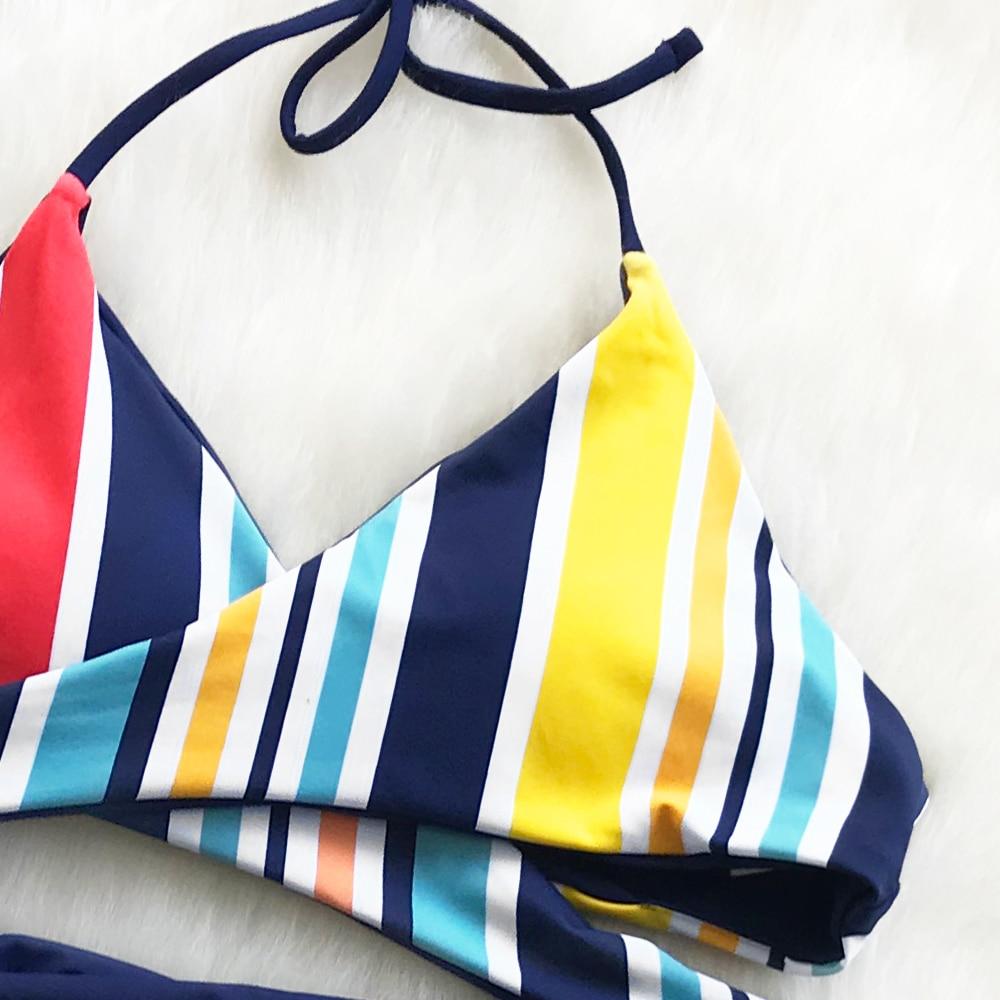 Never Enough Stripes Reversible Bikini Set