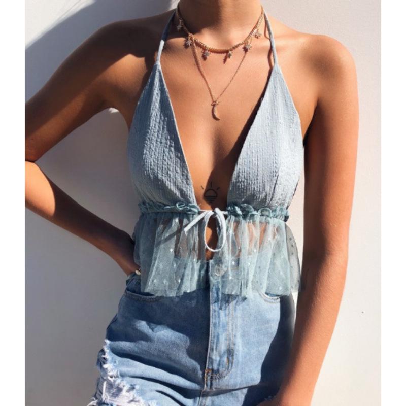 Clara Mesh Bralette with Ruffles