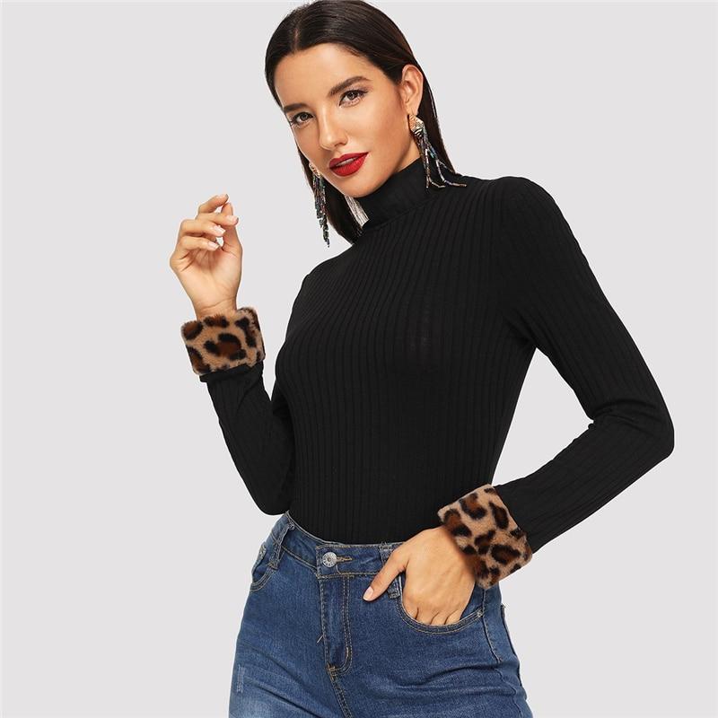 Elaine Leopard Cuff Tee