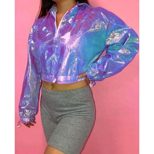 Chiara Holographic Crop Top