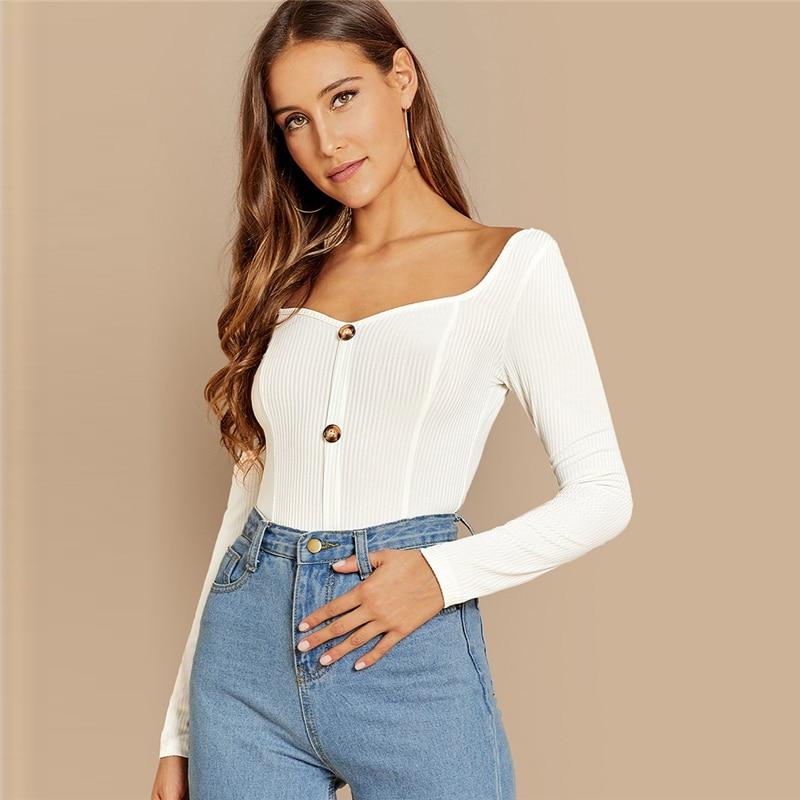 Jessica Button Up Ribbed Top