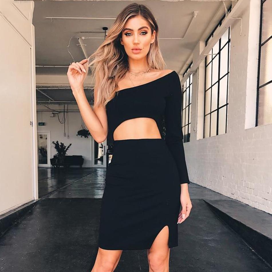 Beba Cut Out One Shoulder Mini Dress