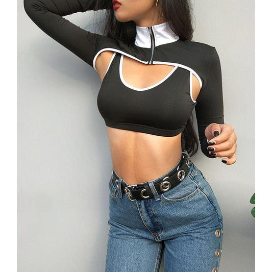Tamia Hollow Out Crop Top