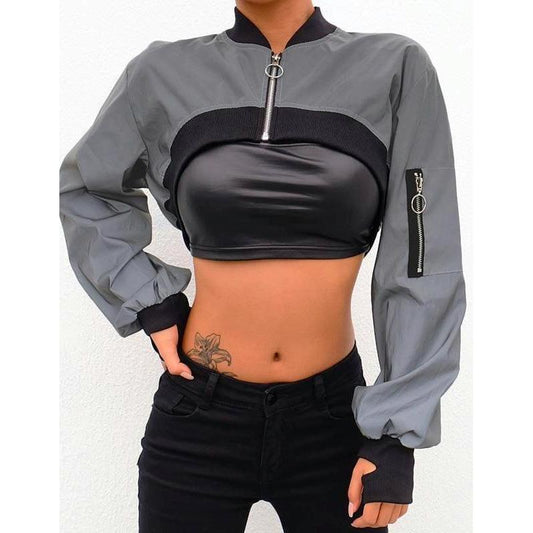 Cherie Reflective Cropped Out Jacket