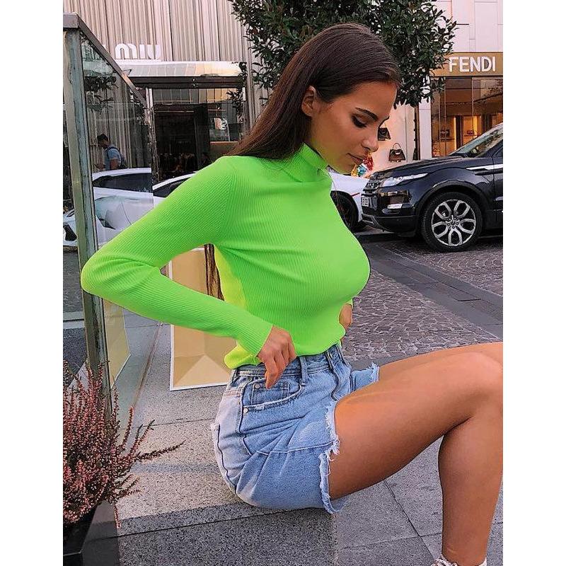 Helen Long Sleeve Neon Top