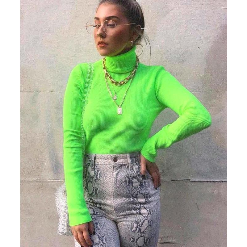 Helen Long Sleeve Neon Top