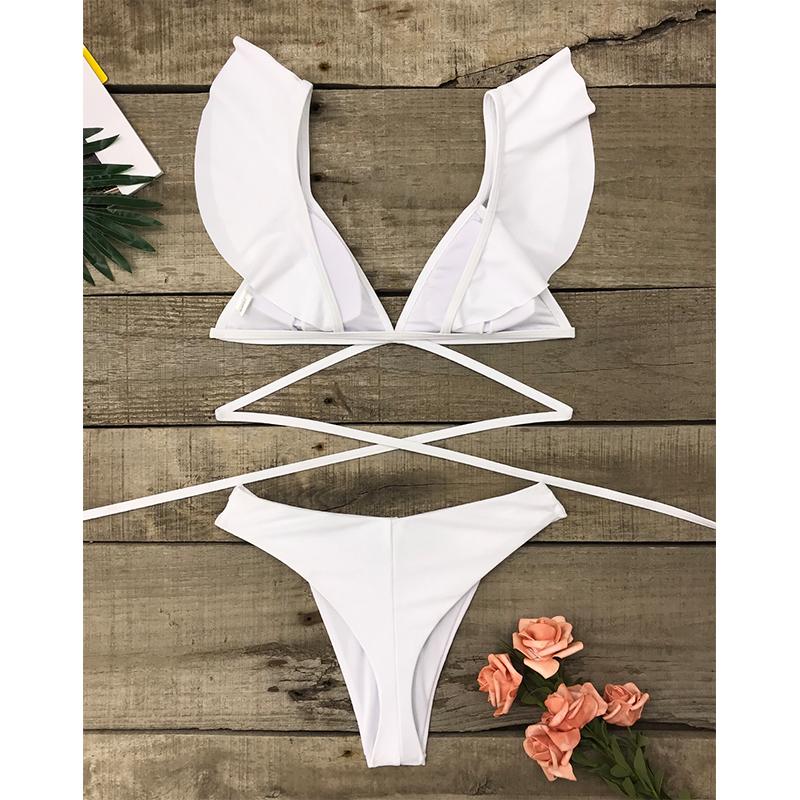 Telina Ruffled Strappy Bikini Set