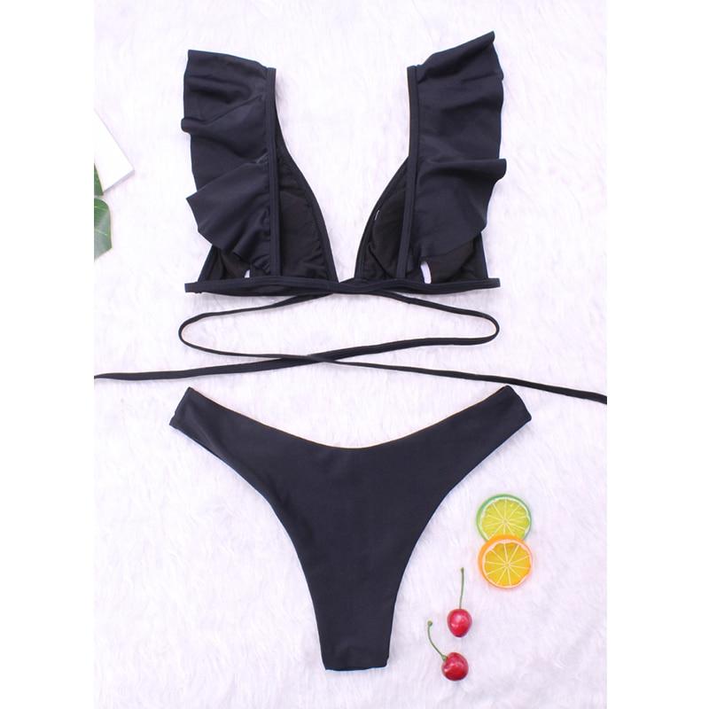 Telina Ruffled Strappy Bikini Set