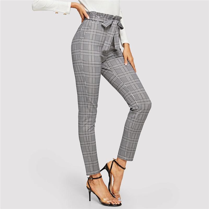 Lou Plaid Pants with Front Knot