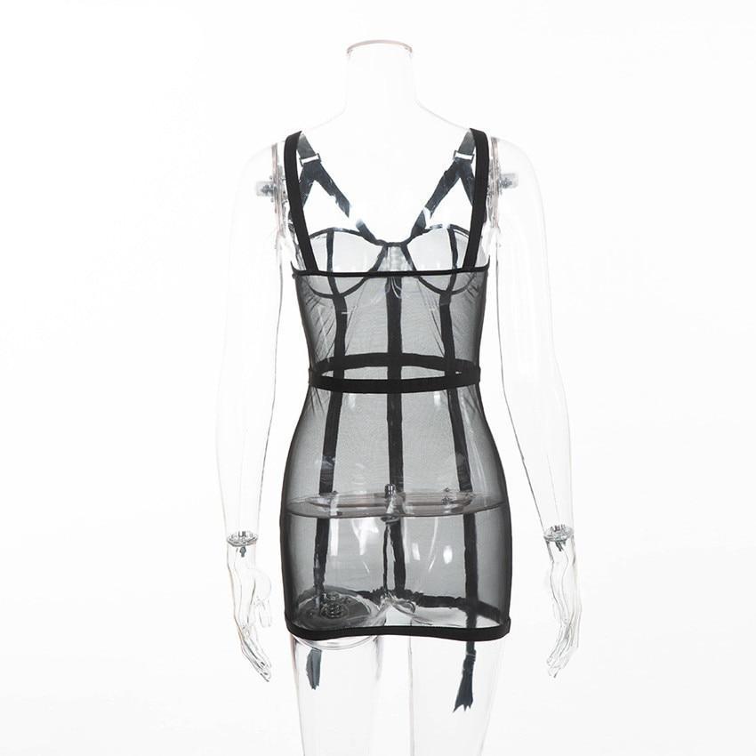 Too Hot To Handle Mesh Mini Dress