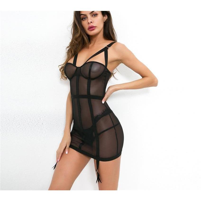 Too Hot To Handle Mesh Mini Dress