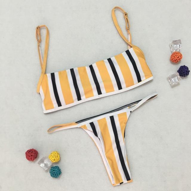 Cristy Stripe Bikini Set