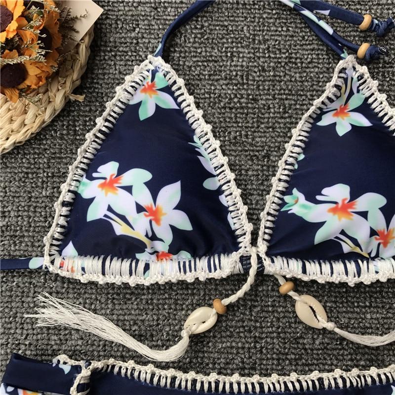 Lisa Blue Floral Print Bikini Set