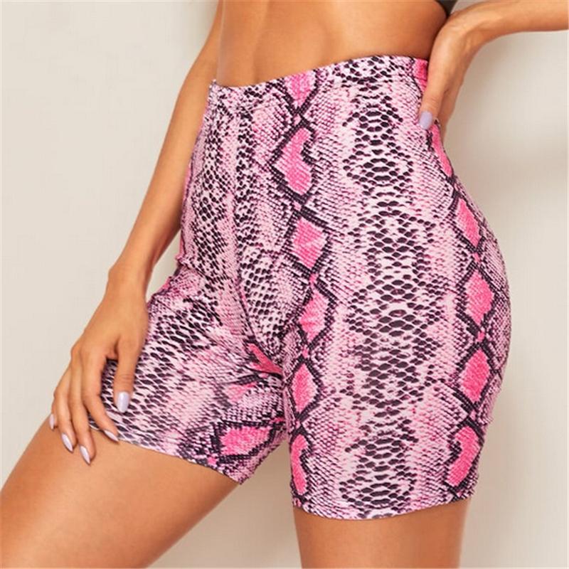 Snake Print Biker Shorts