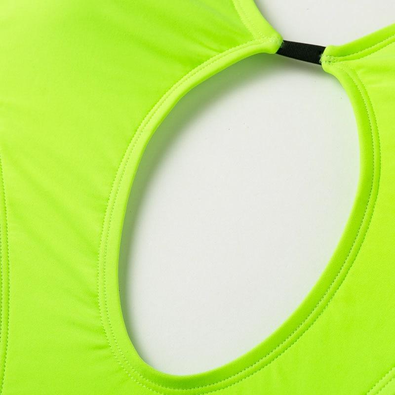 Strappy Neon One Piece Swimsuit